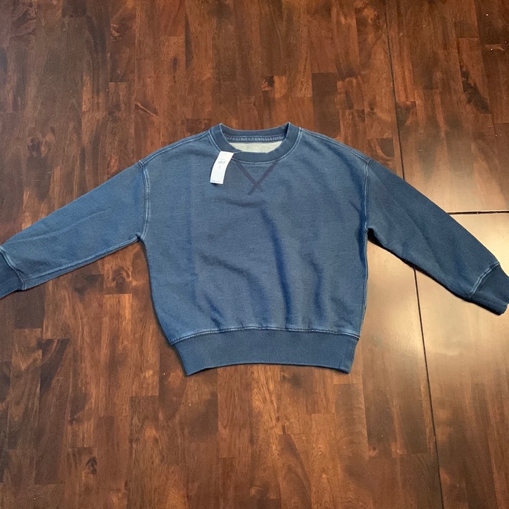 NWT GAP kids blue sweatshirt, size XS (4-5), new with tags